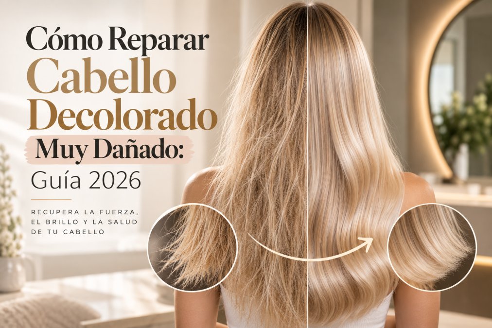 Cómo Reparar Cabello Decolorado Muy Dañado: Guía 2026
