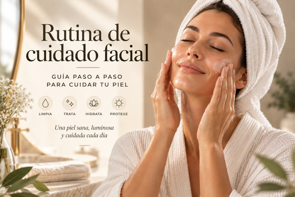 Rutina de cuidado facial: guía paso a paso para cuidar tu piel